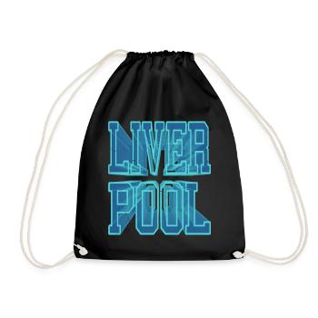 Liverpool Angleterre UK City Police 3D Skyline - Sac de sport léger - noir - Devant