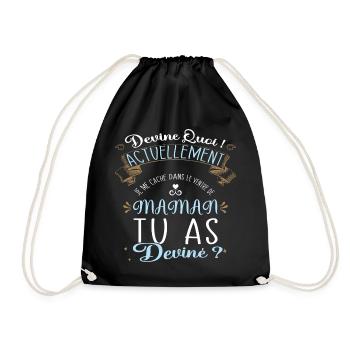 Devine quoi ! Je me cache dans le ventre de Maman - Sac de sport léger - noir - Devant