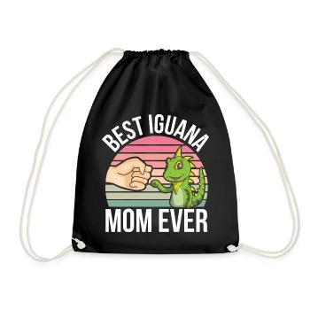 Iguana Pets | Reptiles Reptile Animals Gift - Drawstring Bag - black - Front