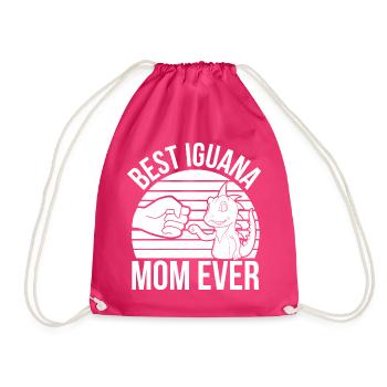 Iguana lover - Drawstring Bag - fuchsia - Front