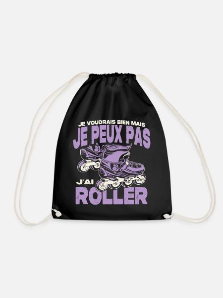 Je peux pas j'ai roller. - Sac de sport léger - noir