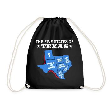 Staaten Dallas Design für stolze Texaner - Turnbeutel - Schwarz - Vorne