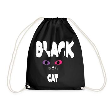 Schwarz Weiße Katze - Turnbeutel - Schwarz - Vorne