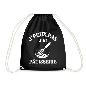 pâtisserie, pâtissier, meilleur pâtissier - Sac de sport léger - noir - Devant