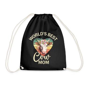 Cow cows - Drawstring Bag - black - Front