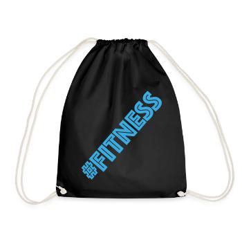 Fitness | Bodybuilding, Gym, Protein, Training - Turnbeutel - Schwarz - Vorne