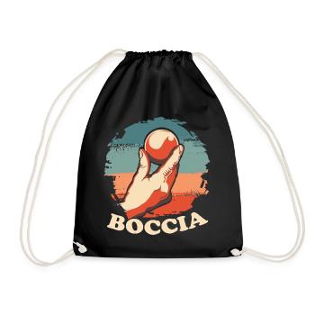 Joueur de boccia Vêtements avec balles de pétanque Boccia - Sac de sport léger - noir - Devant