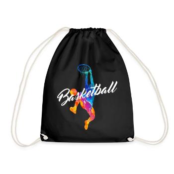 Basketball Player Basketball Player Streetball Sport - Drawstring Bag - black - Front