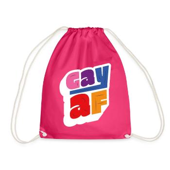 Gay af regenbogen design - Turnbeutel - Fuchsia - Vorne