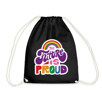 L’avenir est fier - blanc - Sac de sport léger - noir - Devant