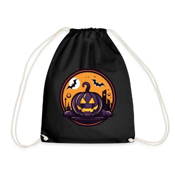 Halloween-Party - Turnbeutel - Schwarz - Vorne