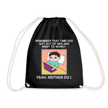 Work out of bed design for proud Pinoys - Drawstring Bag - black - Front