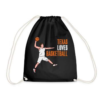 Texas basketball design for proud Texas fans - Drawstring Bag - black - Front