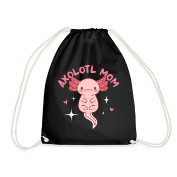 Axolotl Mom Design für Axolotl-Liebhaber - Turnbeutel - Schwarz - Vorne