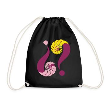 Énigme infinie. 09 Rose & Jaune - Sac de sport léger - noir - Devant