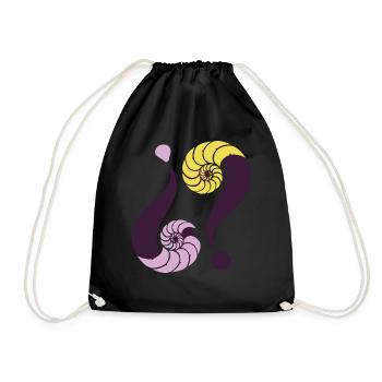 Énigme infinie. 13 Violet et pistache - Sac de sport léger - noir - Devant