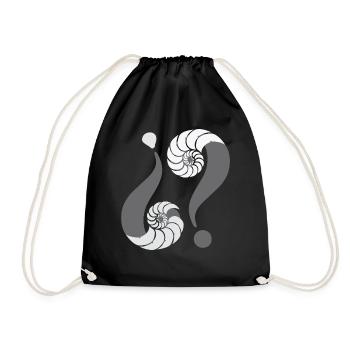 Énigme infinie. 08 Gris - Sac de sport léger - noir - Devant