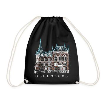 Oldenbourg, Vieille ville, Allemagne Dessin - Sac de sport léger - noir - Devant