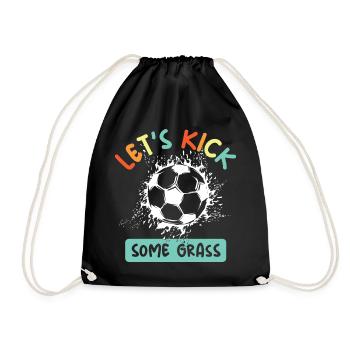 Soccer Team European Championship funny sayings colorful colors icon - Drawstring Bag - black - Front