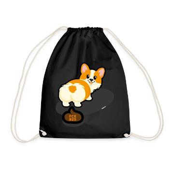 Corgi's Entspannte Pause gegen Nzs - Turnbeutel - Schwarz - Vorne