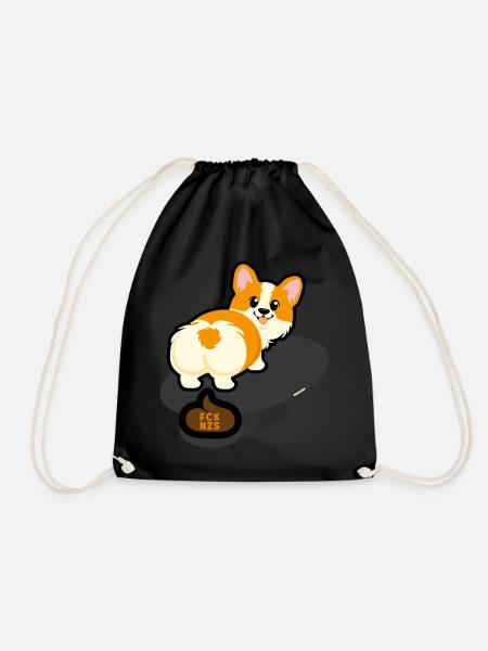 Corgi's Entspannte Pause gegen Nzs - Turnbeutel - Schwarz