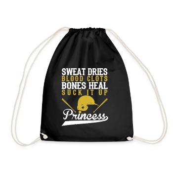 Baseball Princess Bones Heal Princess - Drawstring Bag - black - Front