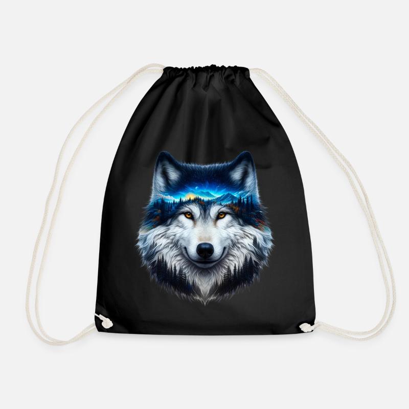 Wolf - Turnbeutel - Schwarz