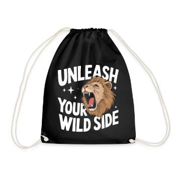 Lion Lion Animal Africa - Drawstring Bag - black - Front