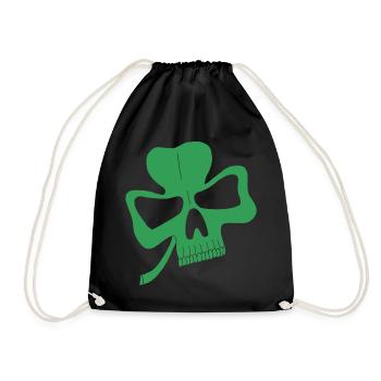 Crâne de trèfle - Sac de sport léger - noir - Devant