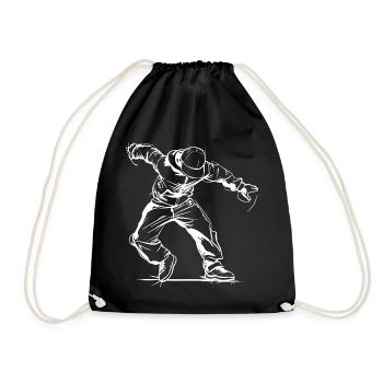 Croquis de breakdancer - Sac de sport léger - noir - Devant