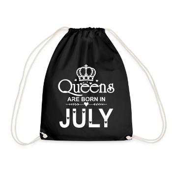 Queens Are Born in July - Drawstring Bag - black - Front