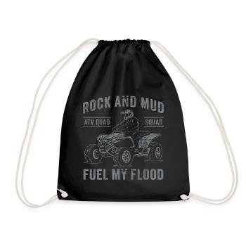 ATV Quad Squad - 4 wheel Off Road - Drawstring Bag - black - Front