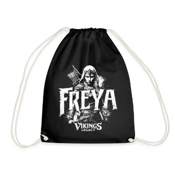 Freya - the Viking goddess - Drawstring Bag - black - Front