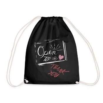 Thank you - Drawstring Bag - black - Front