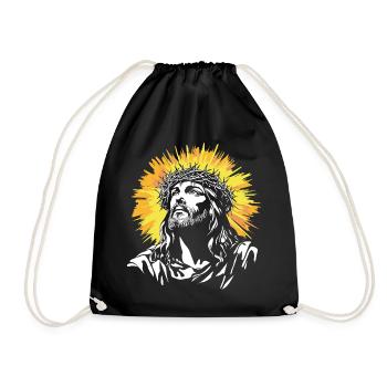 Holy Jesus Christ motif - Drawstring Bag - black - Front