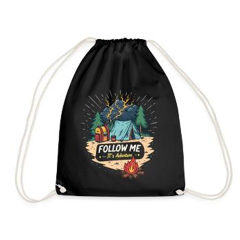 Aventure en Plein Air Tente Nature - Sac de sport léger - noir - Devant
