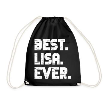 Best Lisa Ever Geschenk Spruch - Turnbeutel - Schwarz - Vorne