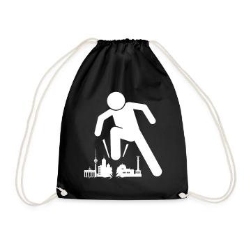 Berlin is ugly skyline - Drawstring Bag - black - Front