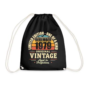 Birthday Party December 1979 - December 1979 - Drawstring Bag - black - Front