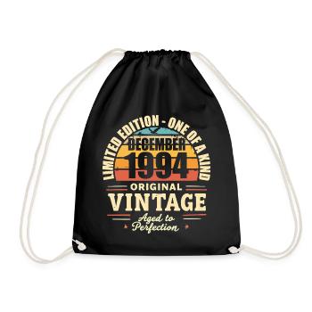 Birthday Party December 1994 - December 1994 - Drawstring Bag - black - Front