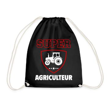 Super Farmer, Vatertag, Weihnachten - Turnbeutel - Schwarz - Vorne