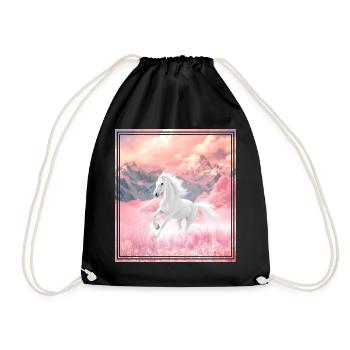 Horse - Drawstring Bag - black - Front