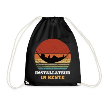 Plumber Pension Retirement Retiree Pensioner - Drawstring Bag - black - Front