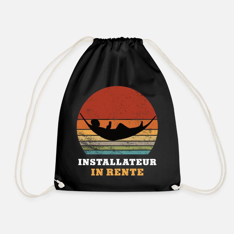 Plumber Pension Retirement Retiree Pensioner - Drawstring Bag - black