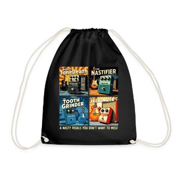 4 imaginary distortion pedals - Drawstring Bag - black - Front