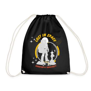 Lost in Space – Astronaut Trail - Drawstring Bag - black - Front