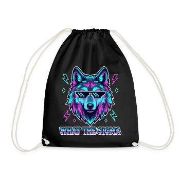 What The Sigma Wolf - Turnbeutel - Schwarz - Vorne