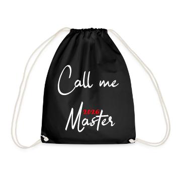 Master's Degree Graduation 2026 - Drawstring Bag - black - Front