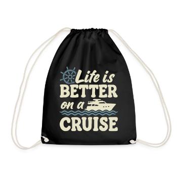 Voyage de vacances d’été en bateau de croisière - Sac de sport léger - noir - Devant