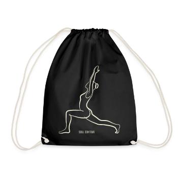 SOUL CONTOUR - Virabhadrasana - Drawstring Bag - black - Front